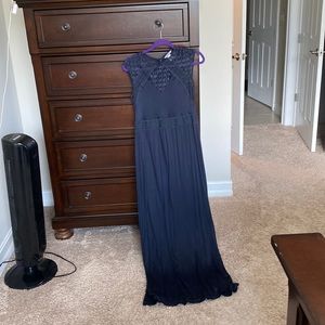 Navy maxi dress